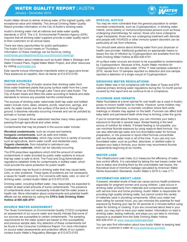 Water Quality Report 2019 PDF