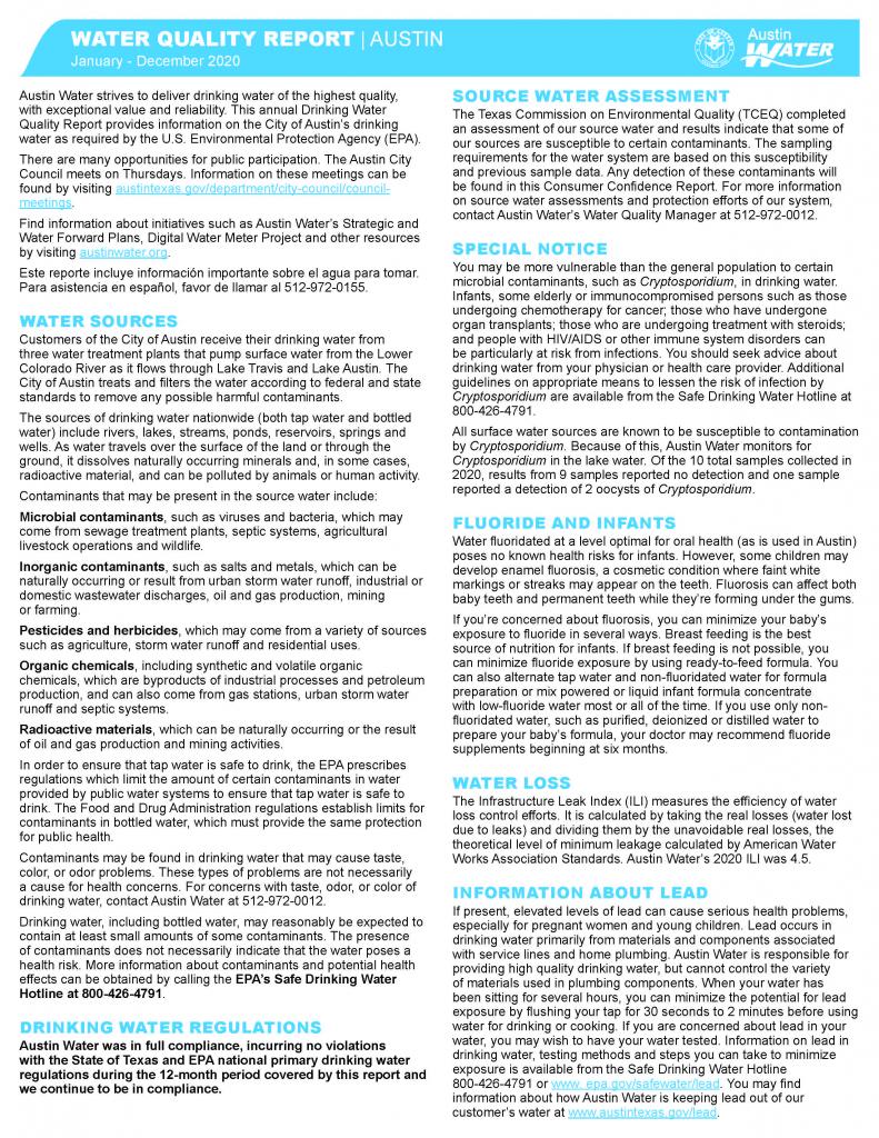 water quality report page 1