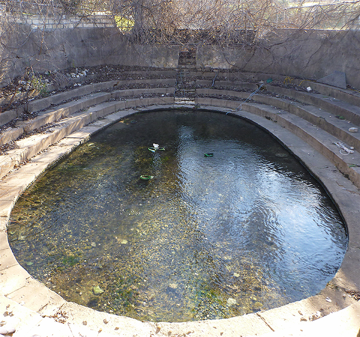 The Eliza Spring amphitheater before construction.