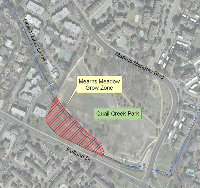 The creek running through Quail Creek Park is actually Little Walnut Creek. There’s a Quail Creek nearby, just on the other side of Rundberg Lane. Quail Creek runs parallel to Quail Creek Drive.