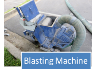 blasting machine.