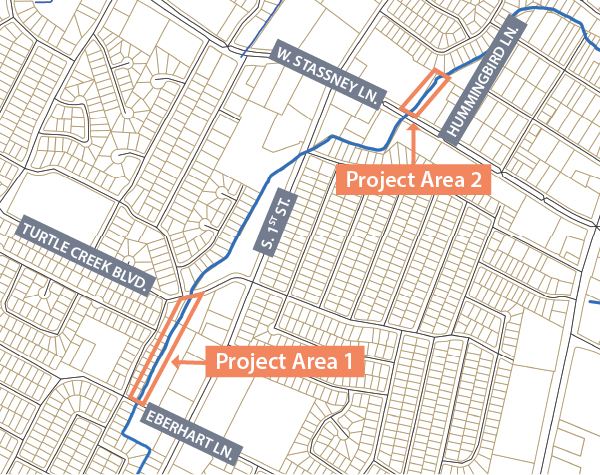 Map showing project locations