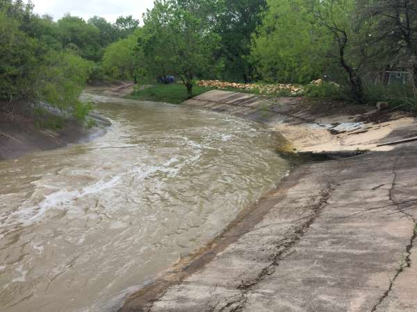 Southern portion of the Paces Mill drainage channel.