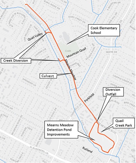 Map showing proposed culvert.