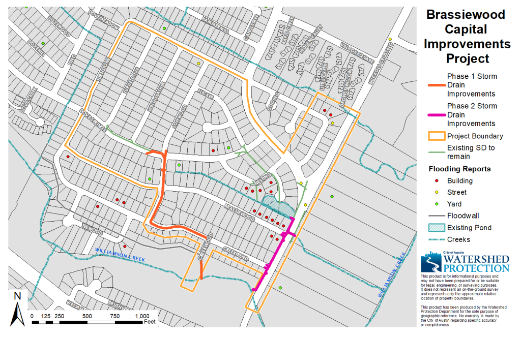 Map of proposed improvements