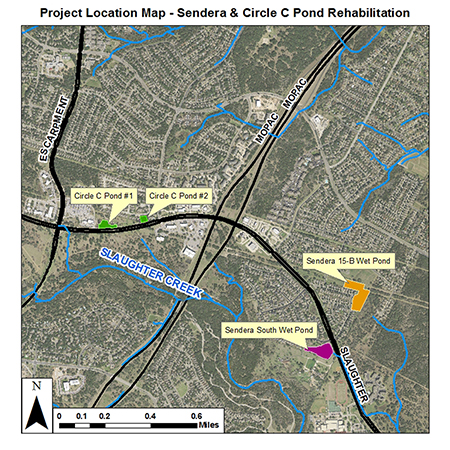 Project Location Map - Sendera & Circle C Project Pond Rehabilitation