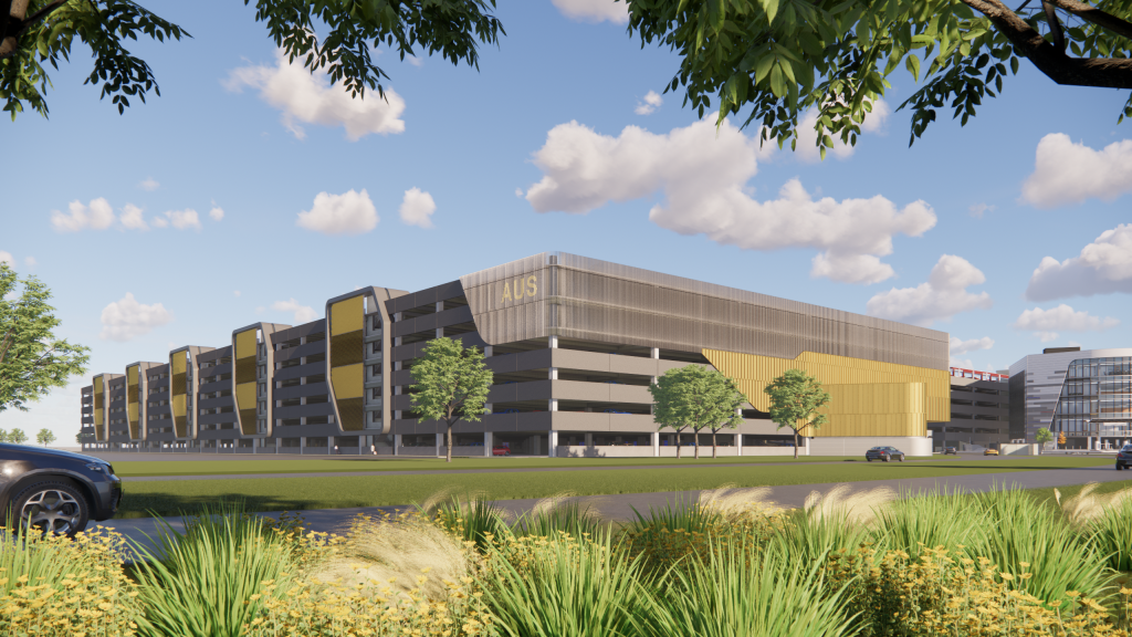 Conceptual rendering of the new parking garage