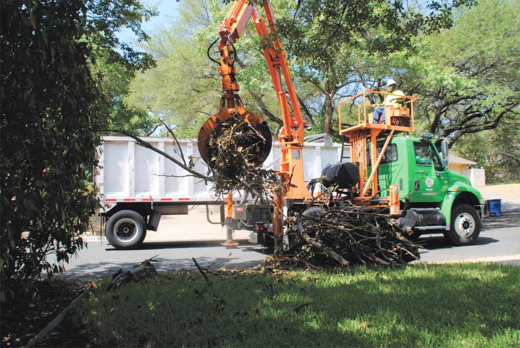 Large brush being collected