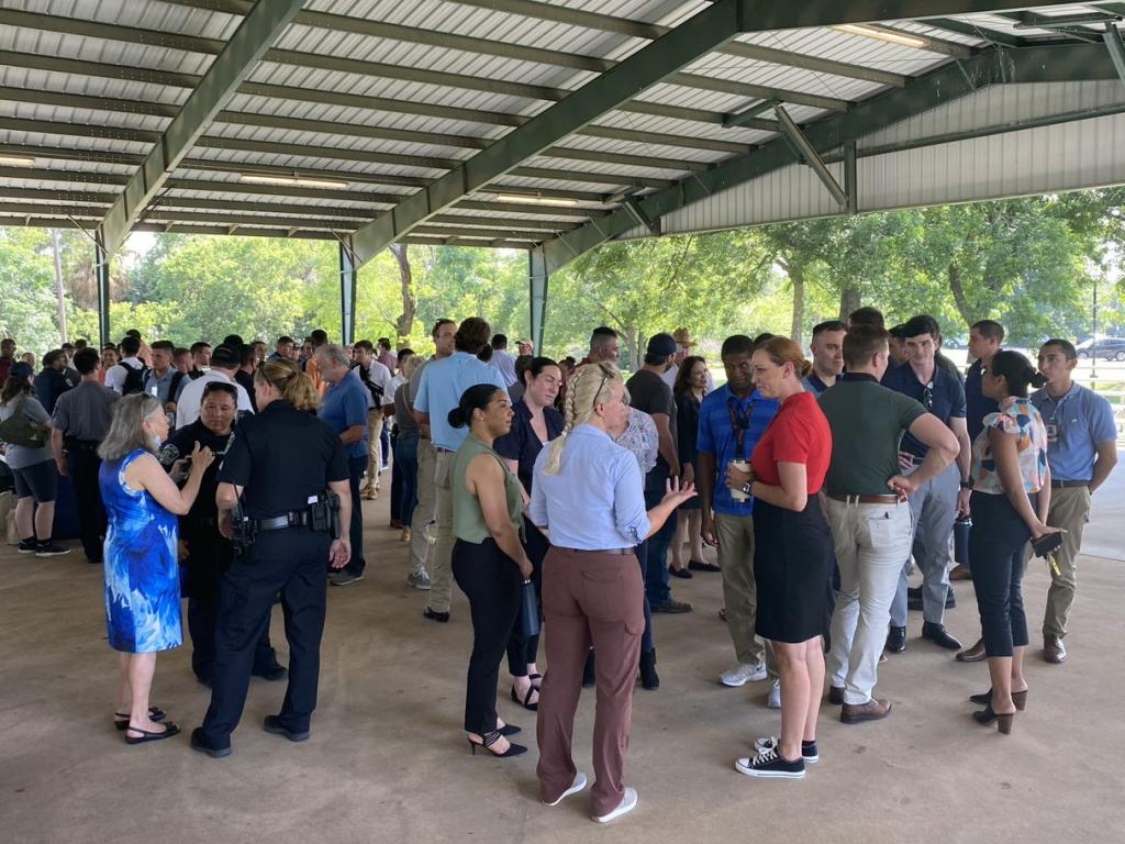 APD cadets meet and interact with the community at an event on June 15, 2021