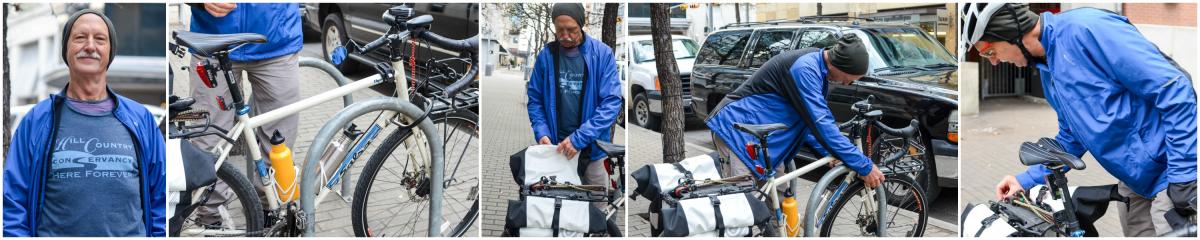 photos of george cofer with his bike