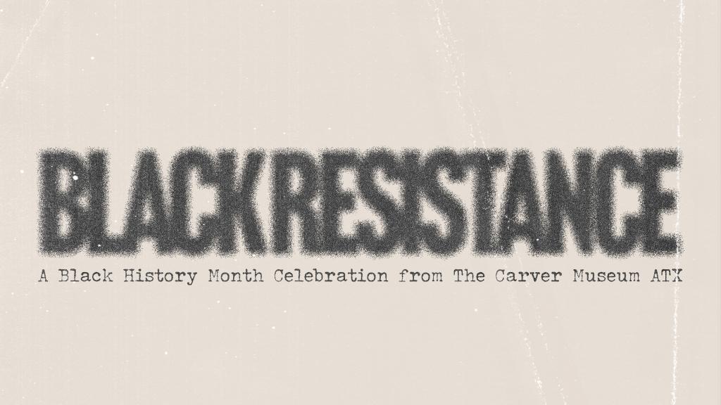 Cream banner with Black Resistance logo in spray paint font