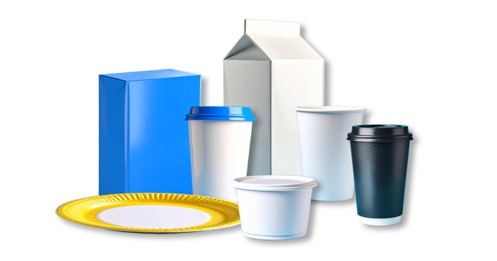 Coated paper products and cartons.
