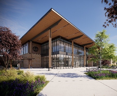 architectural rendering of the Northeast Service Center building by STG Design