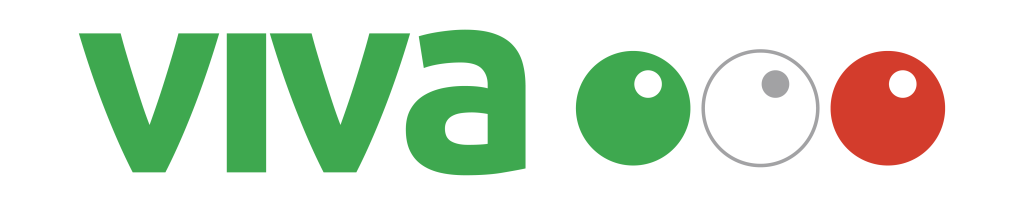 Viva Aerobus logo colors include red, green and white