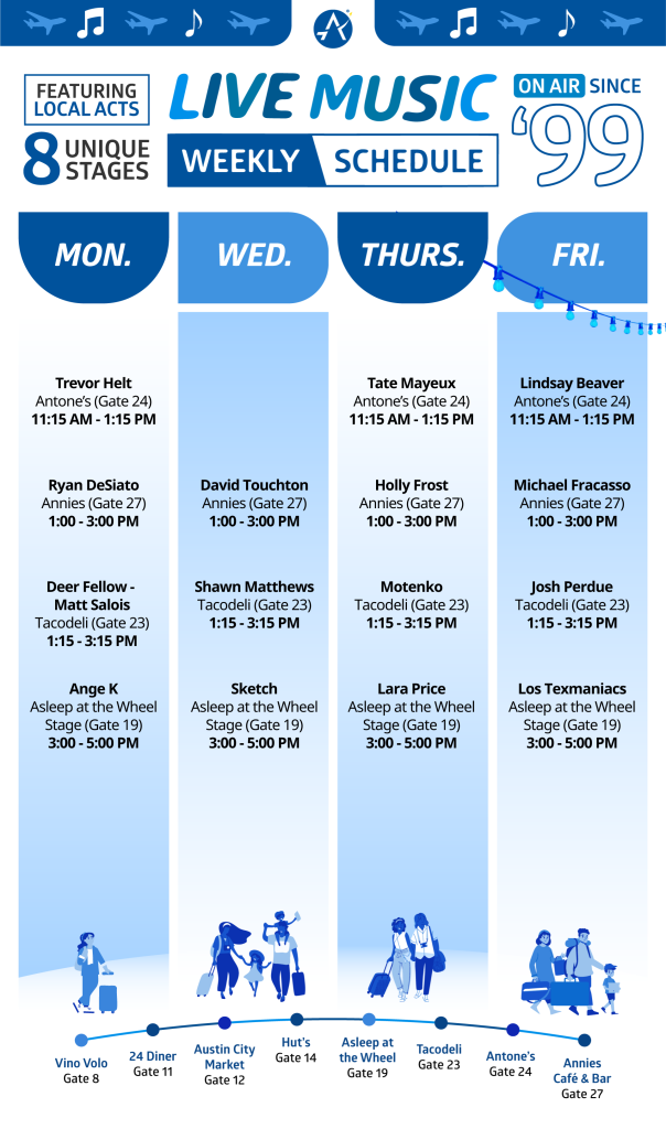Live Music schedule for the week of May 19