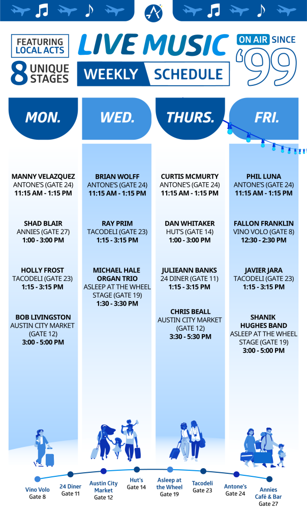 Music Schedule June 9 - 13
