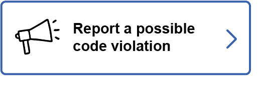 report a possible code violation