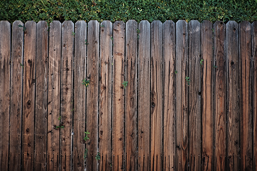 wooden brown fence posts