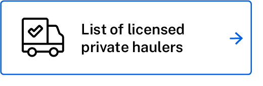 List of licensed private haulers