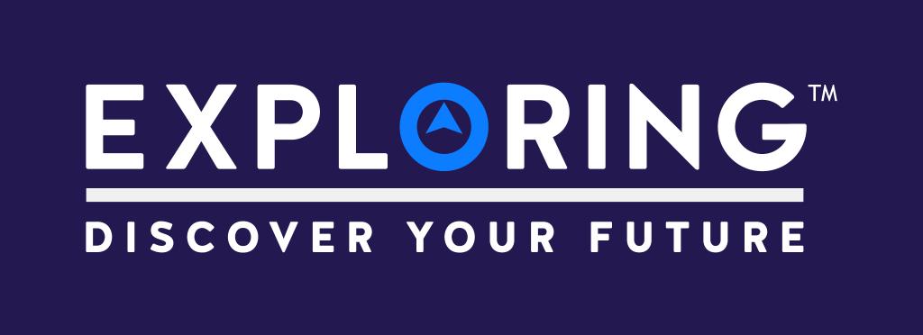 exploring logo above text that says "discover your future"