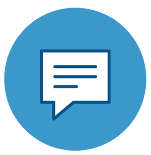 A comment box icon