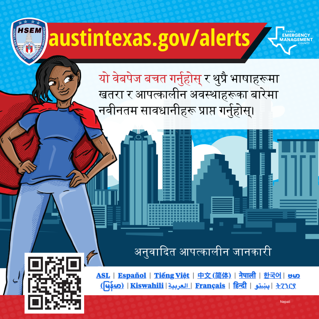 austintexas.gov/alerts page Nepali promotion
