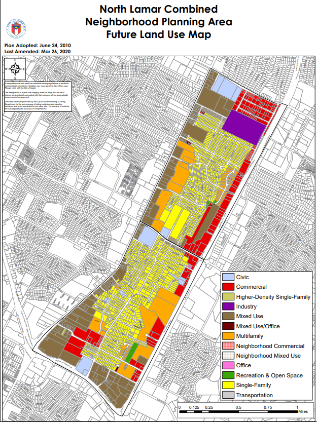 map of the North Lamar Neighborhood