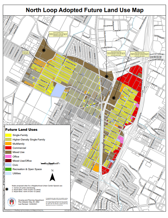 map of the North Loop neighborhood