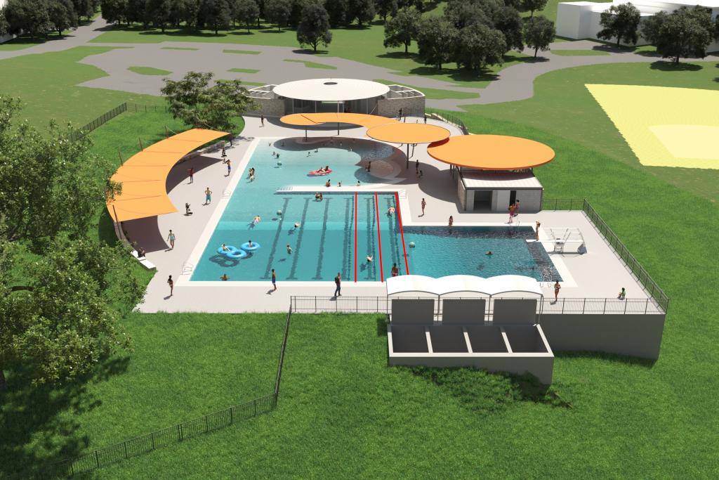Aerial image of new Givens Pool Concept