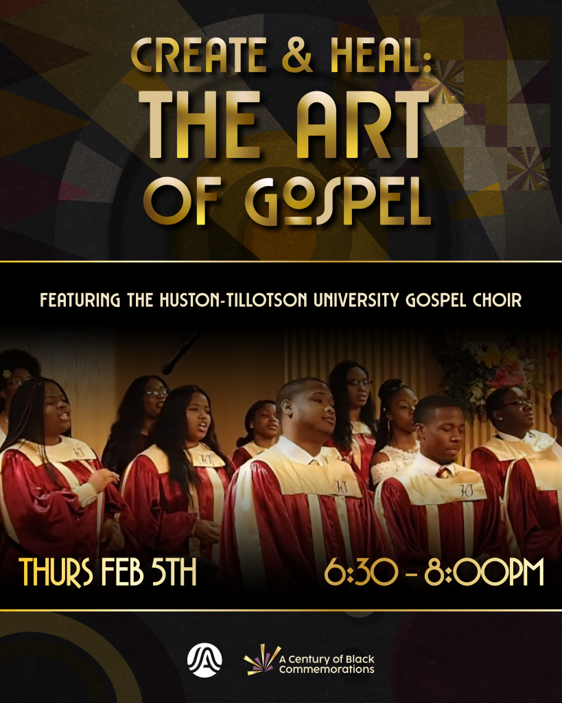 graphic featuring the Huston Tillotson gospel choir