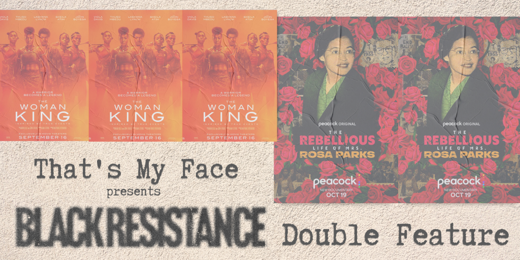 rosa parks and woman king movie posters