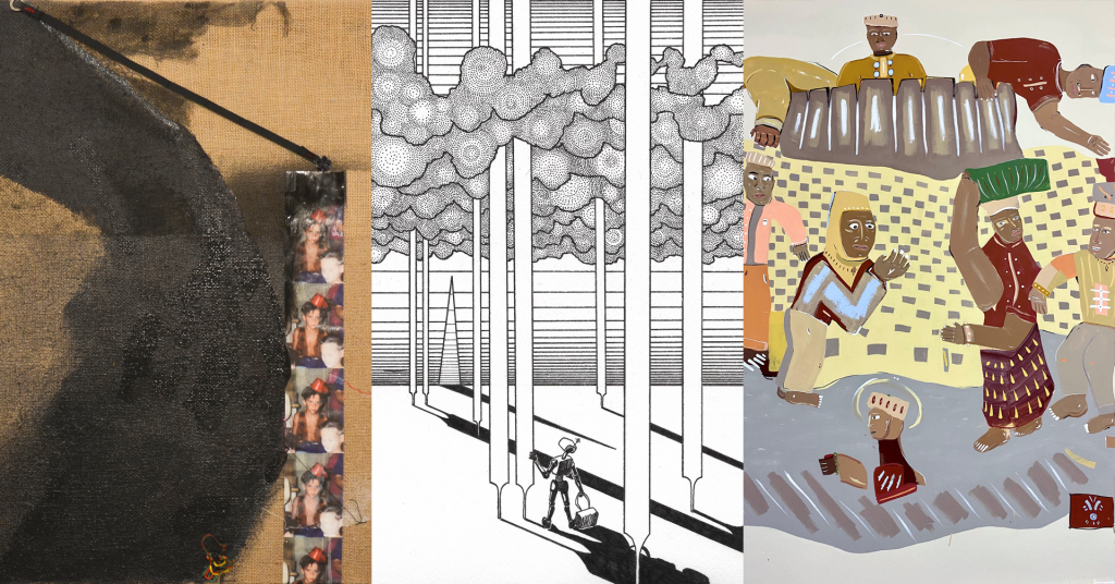 Banner Collage Image made up of artworks from artist talk artists