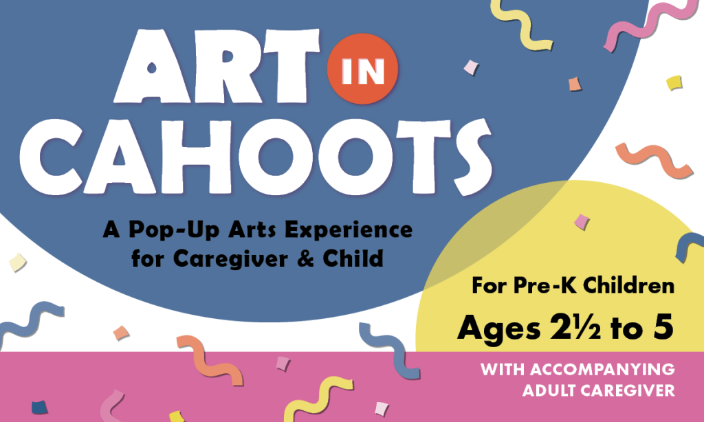 Art in Cahoots website image header text with confetti graphics.