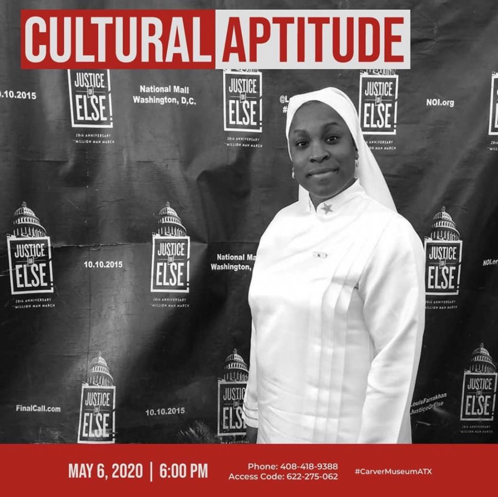 Cultural Aptitude bannfer featuring Christina Muhammad.