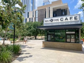 Photo of Salt & Time Cafe at Republic Square with courthouse in background