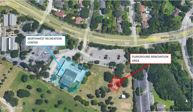 Northwest recreation center playground renovation area