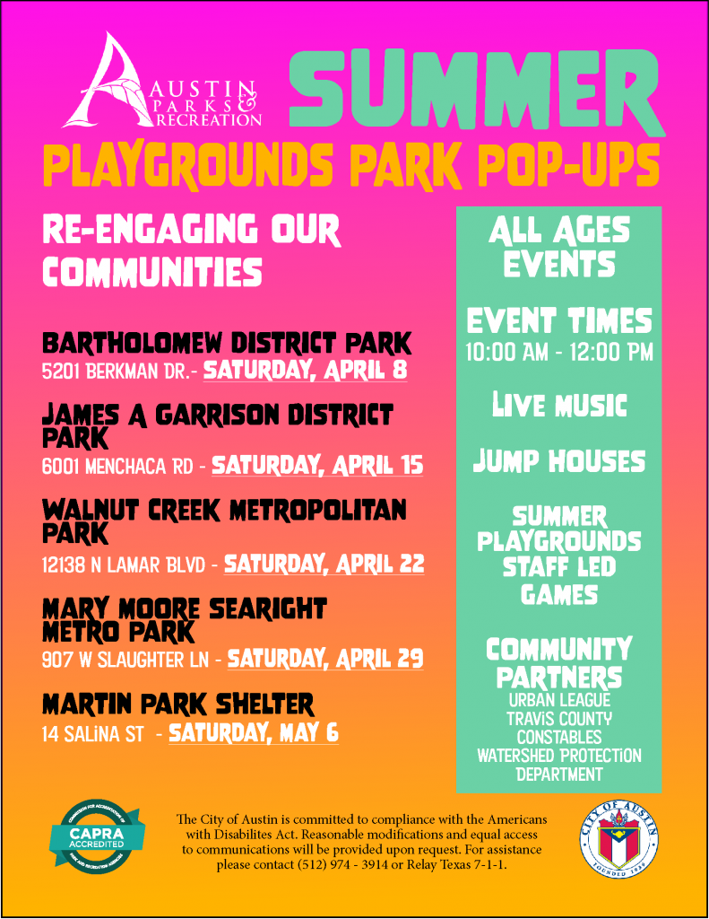 Summer Playgrounds Pop Up Event