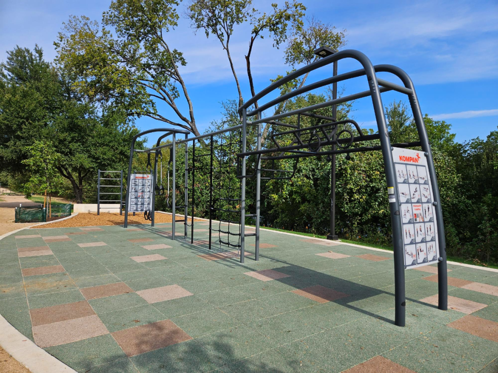 Photo of new exercise equipment at Butler Shores