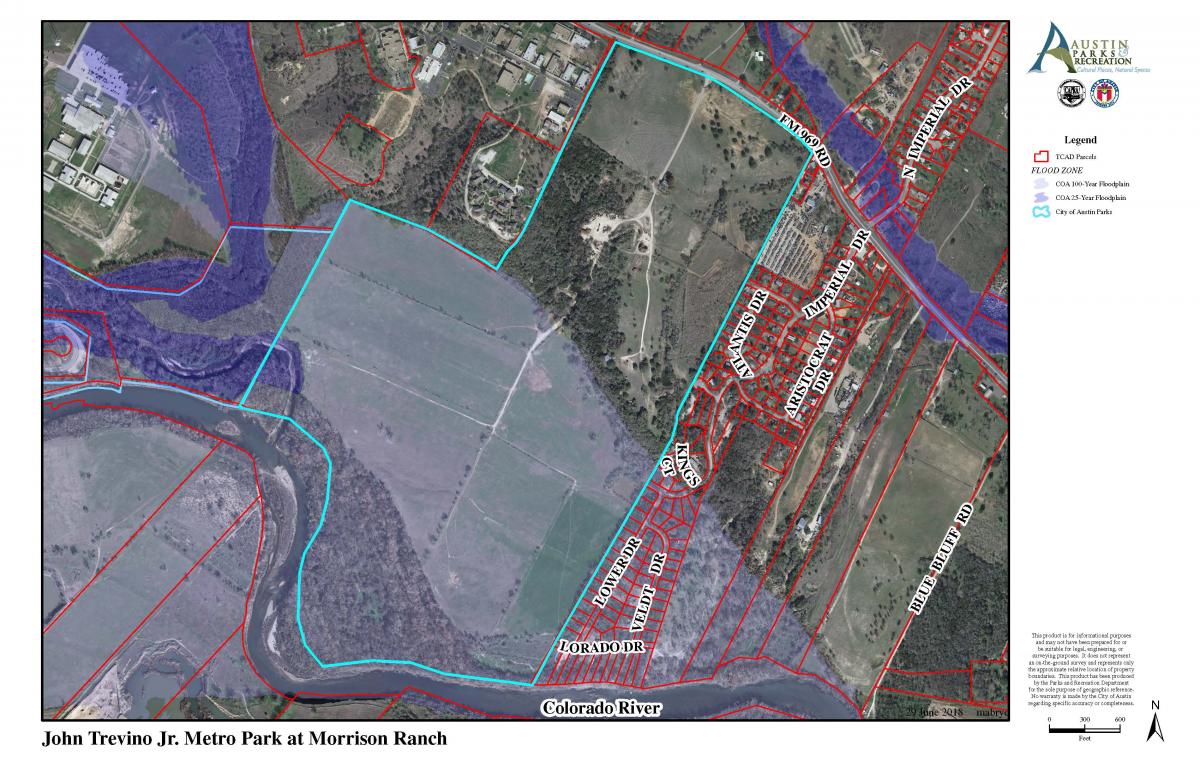 Aerial view of John Trevino Jr. Metro Park