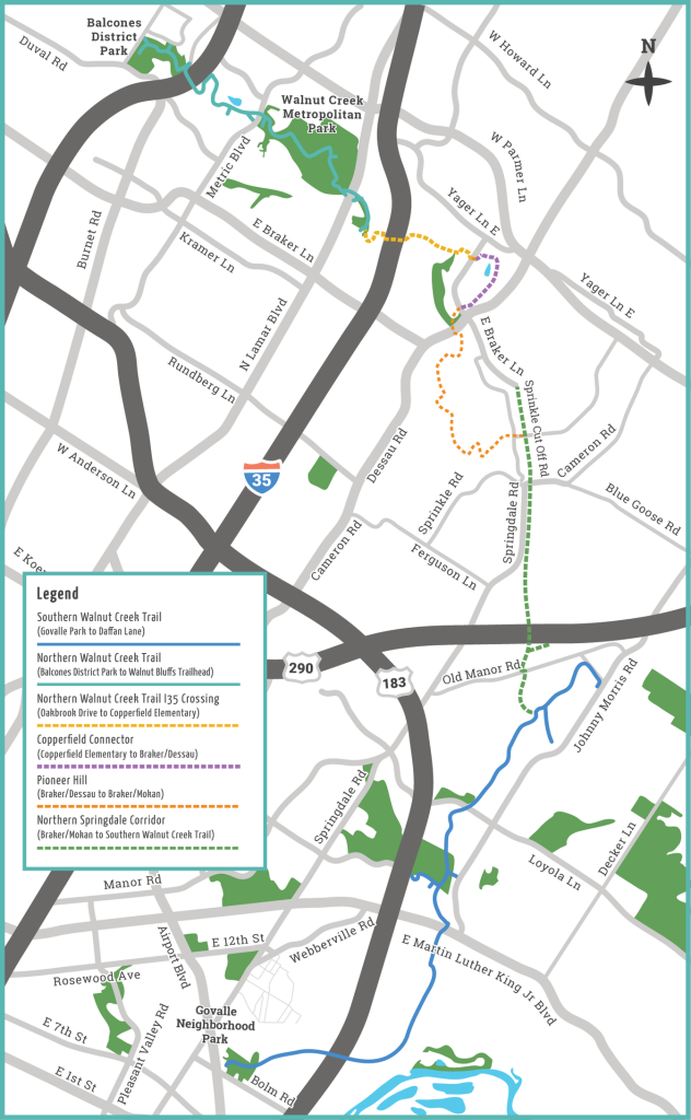 overall map of the trail system and status