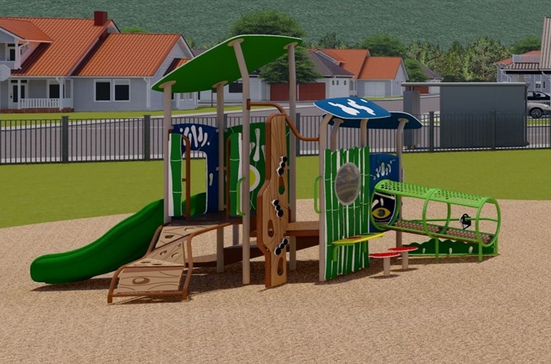 Dottie Jordan Park playground 2-5 age group play equipment.