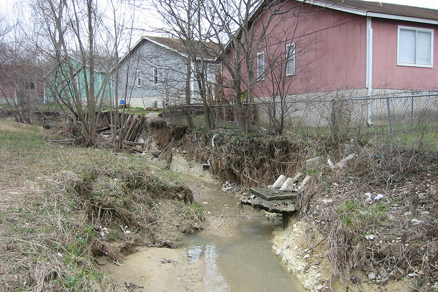 Degraded urban stream