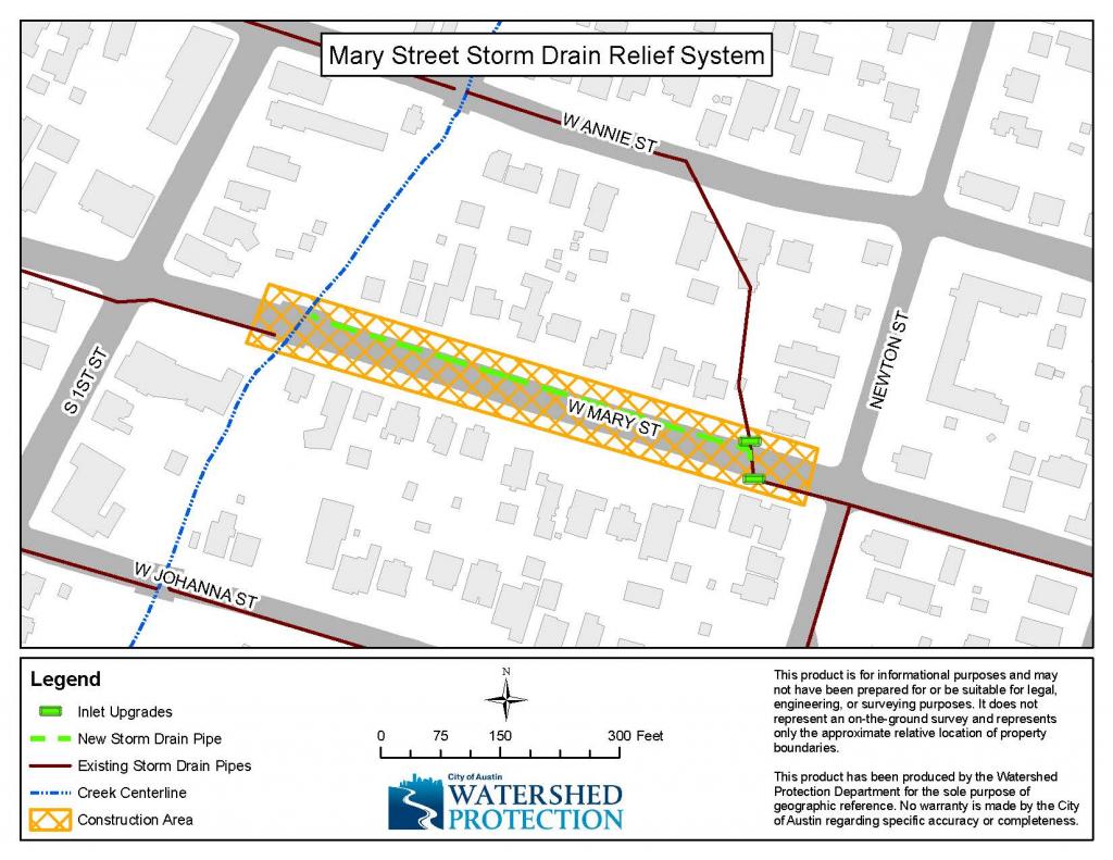 Mary Street Map showing construction impact
