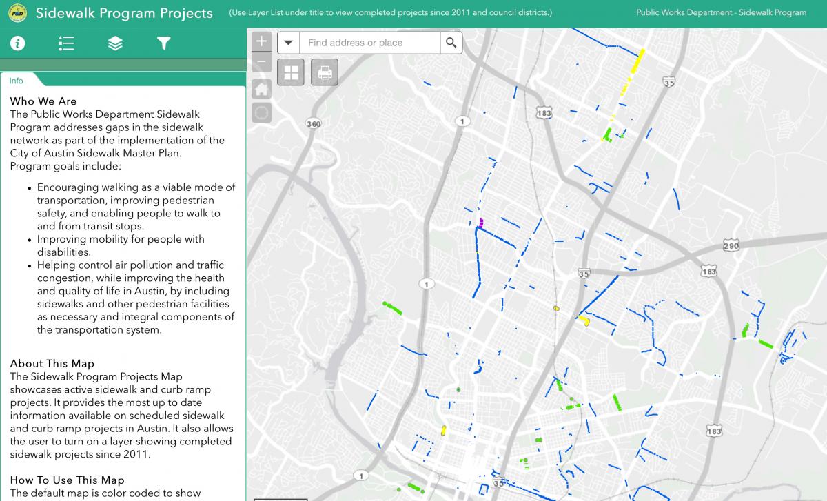 SidewalkProgramProjectsMap