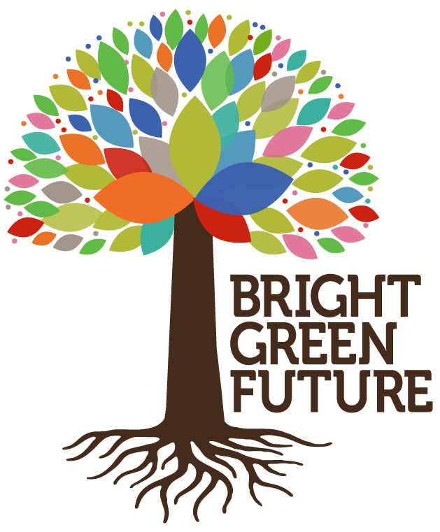 The Bright Green Future Grant logo featuring a tree with many colored leaves.