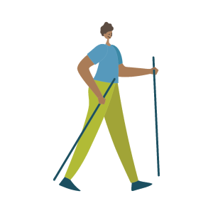 Illustration of a person walking.