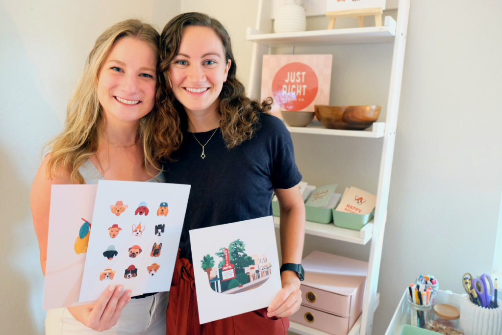 The owners of Just Right Design Co., Claire Dollen (left) and Ashleigh Straub (right).