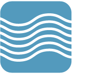 Icon with wavy lines forming rows.