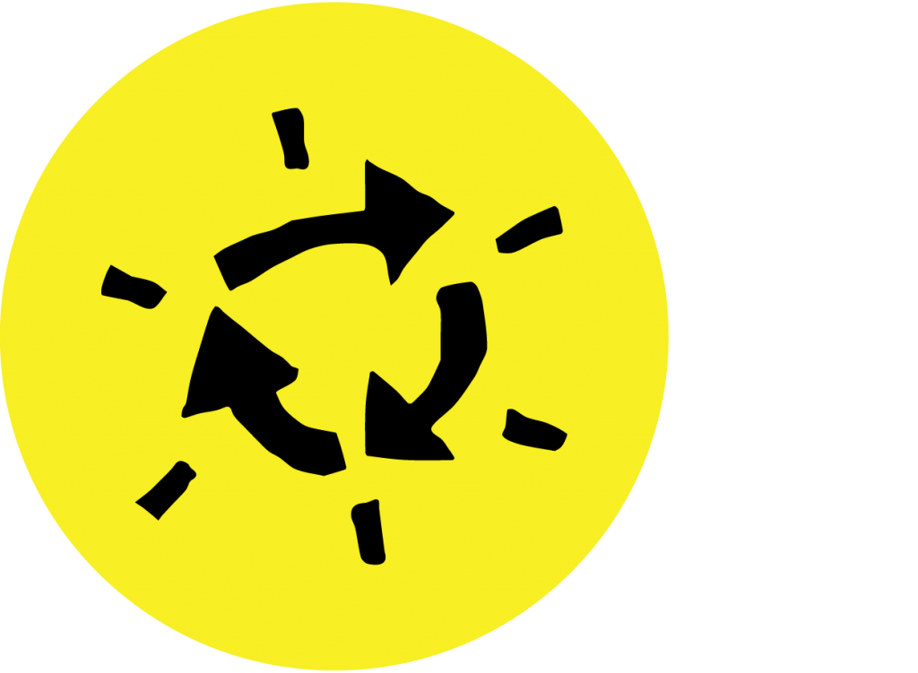 Icon: Yellow Circle with 3 arrows making the recycling symbol