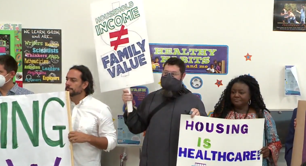 Jason and others advocate for affordable housing in Austin.